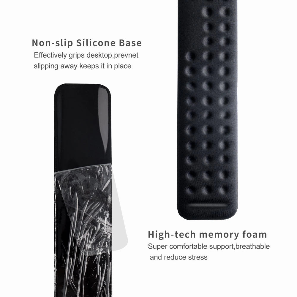 Ergonomic Memory Foam Mouse and Keyboard Wrist Rest