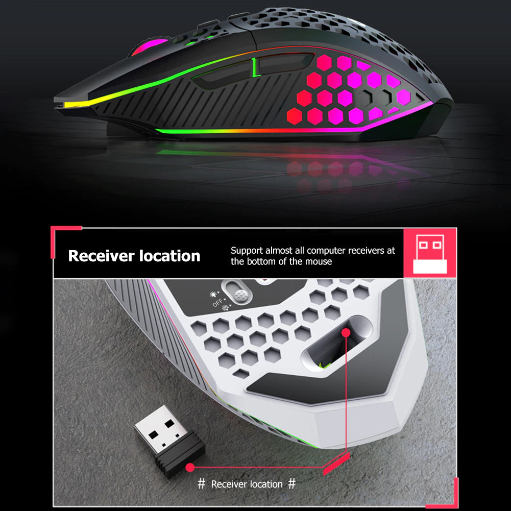 8 Keys Rechargeable 2.4G Wireless Mouse