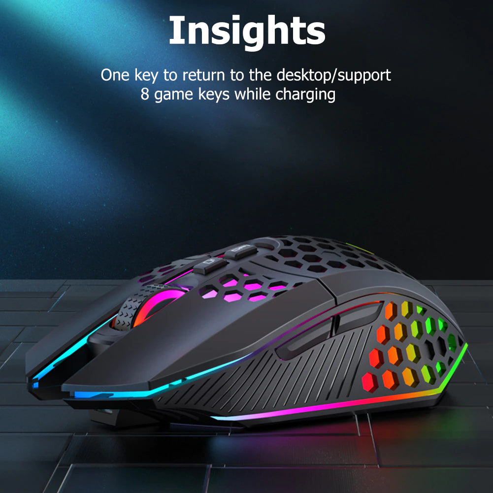 8 Keys Rechargeable 2.4G Wireless Mouse