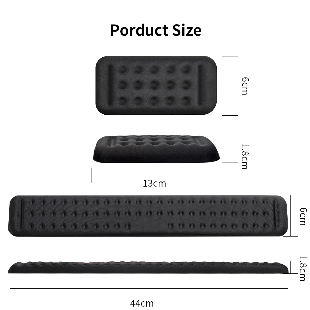 Ergonomic Memory Foam Mouse and Keyboard Wrist Rest