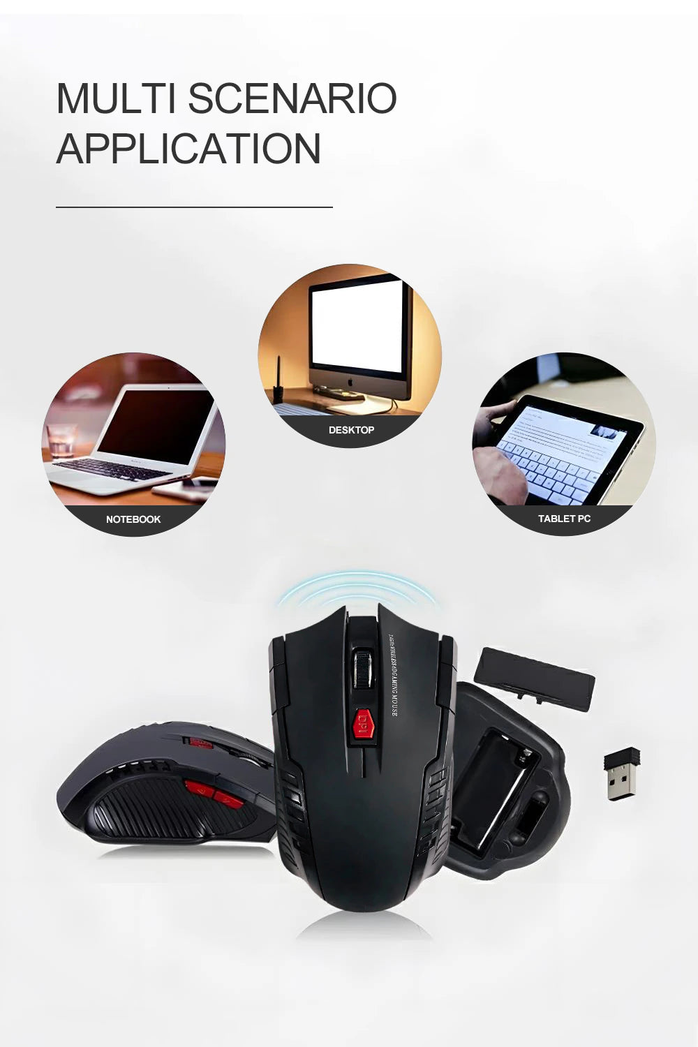 6 Keys Wireless Gaming Mouse