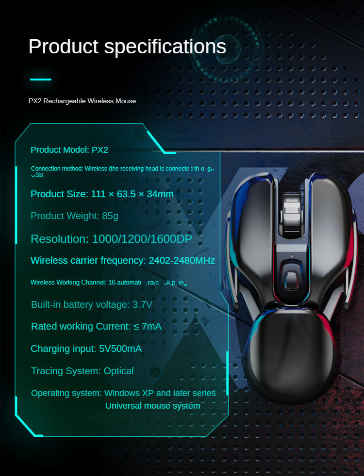 PX2 Metal Wireless Mouse