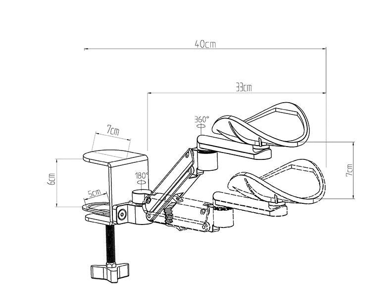 Metal Mouse Arm Rest