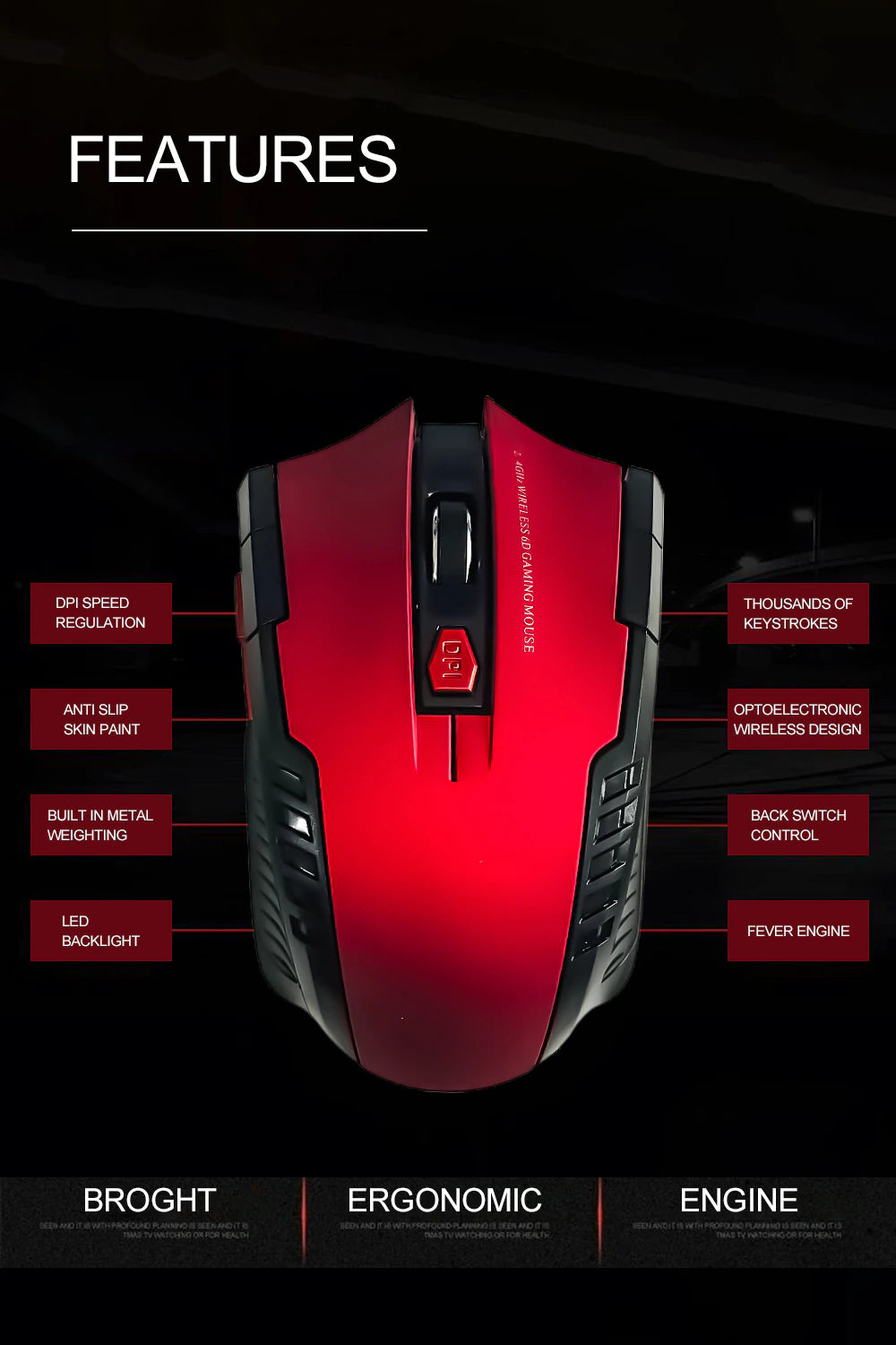 6 Keys Wireless Gaming Mouse